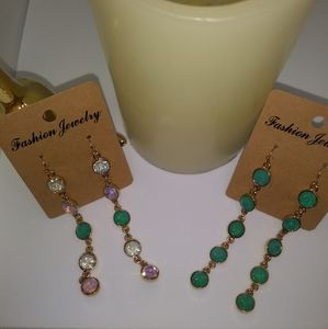 Drop gemstone earrings
